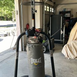 Everlast Heavy Bag Stand w/ Speed Bag Platform 