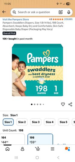 Pampers Swaddlers Size 1