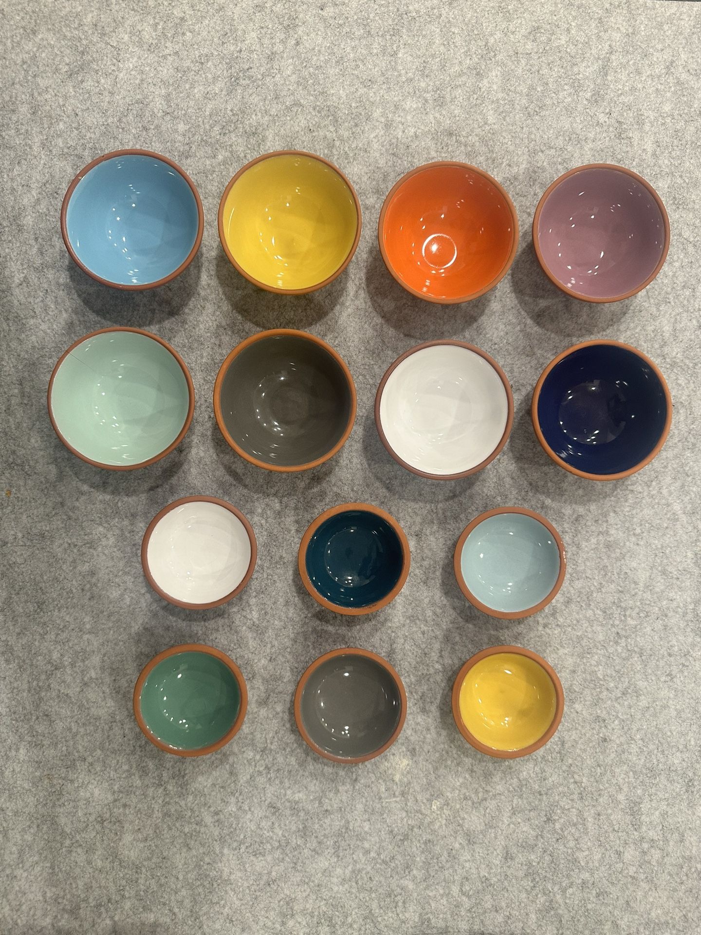 Terracotta Ceramic Pinch Bowls