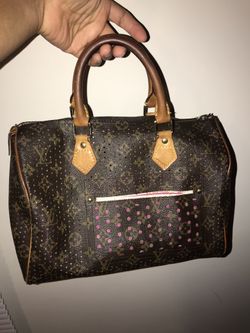 Authentic louis vuitton monogram perforated speedy 30 hand bag purse