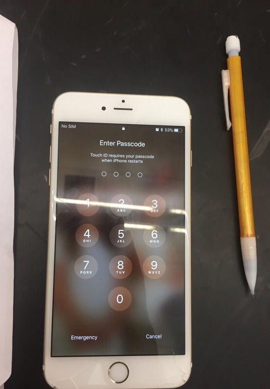 Iphone 6s plus passcode locked