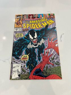Amazing Spiderman #332 Newsstand Comic Marvel 1990 Erik Larsen Venom Cover, High Grade