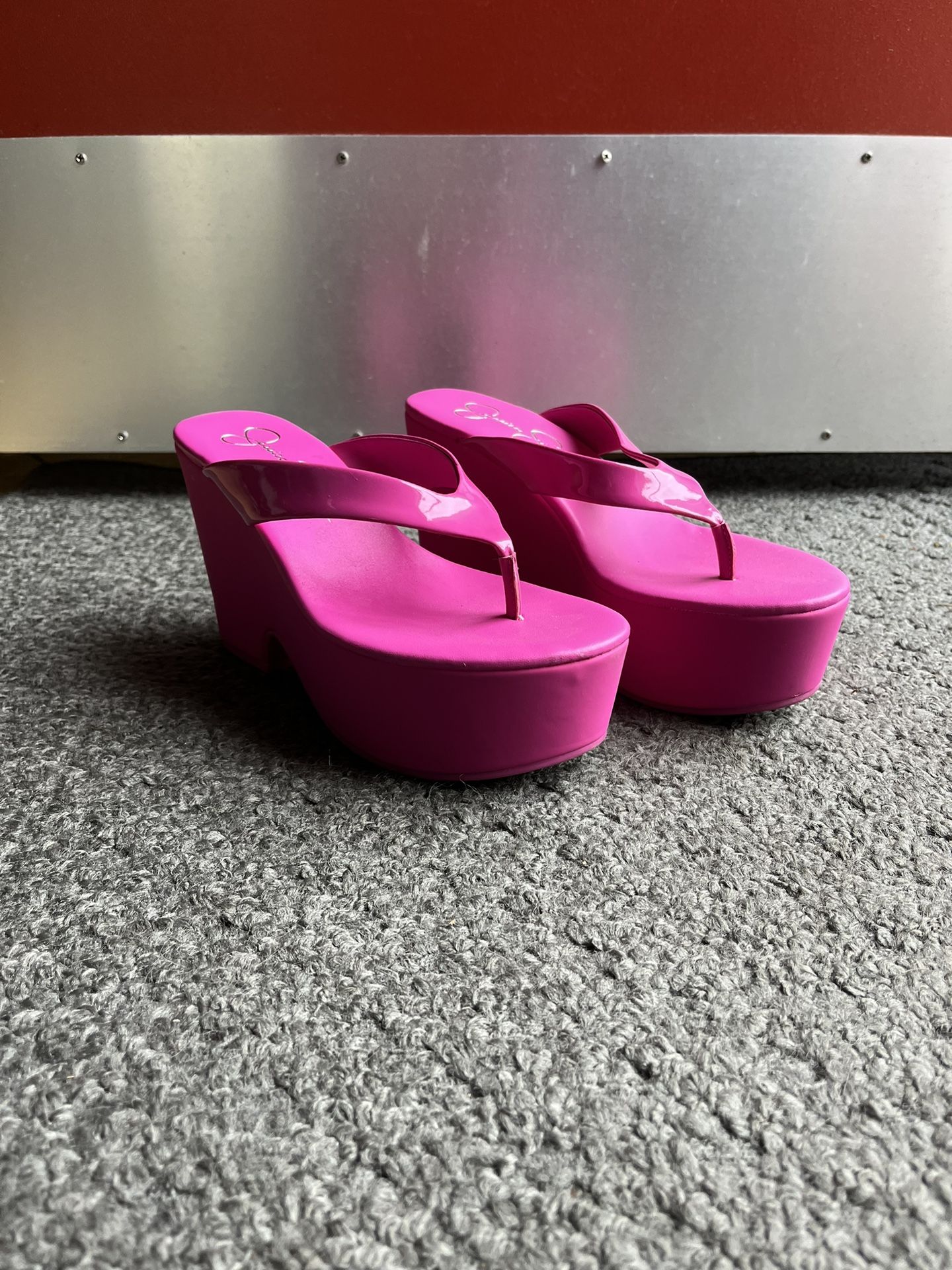 Pink Jessica Simpson Flip Flops