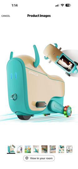 Electric ride suitcase