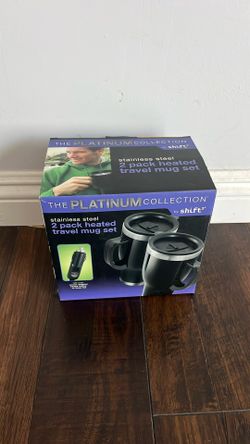 Stainless Steel 2 Pack Heated Travel Mug Set