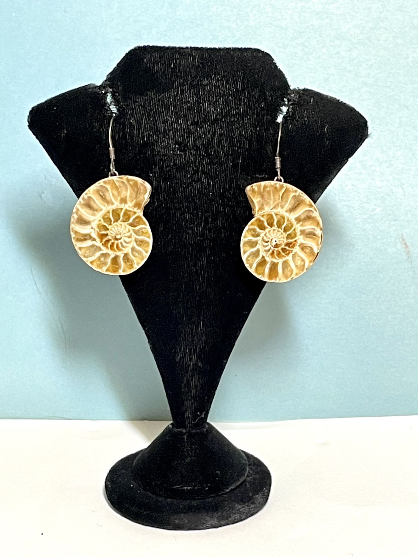 Sterling Ammonite Earrings