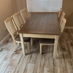 Ashley's Kitchen Table/ 6 chairs