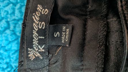 Gothic leather bell bottoms pants