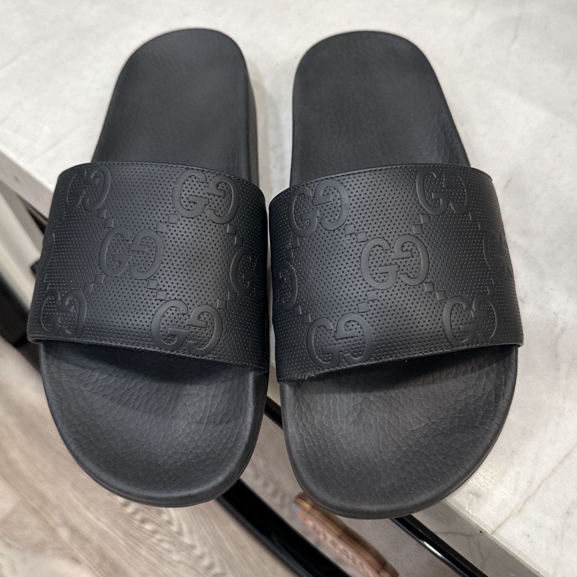 Gucci GG Embossed Slide Sandal