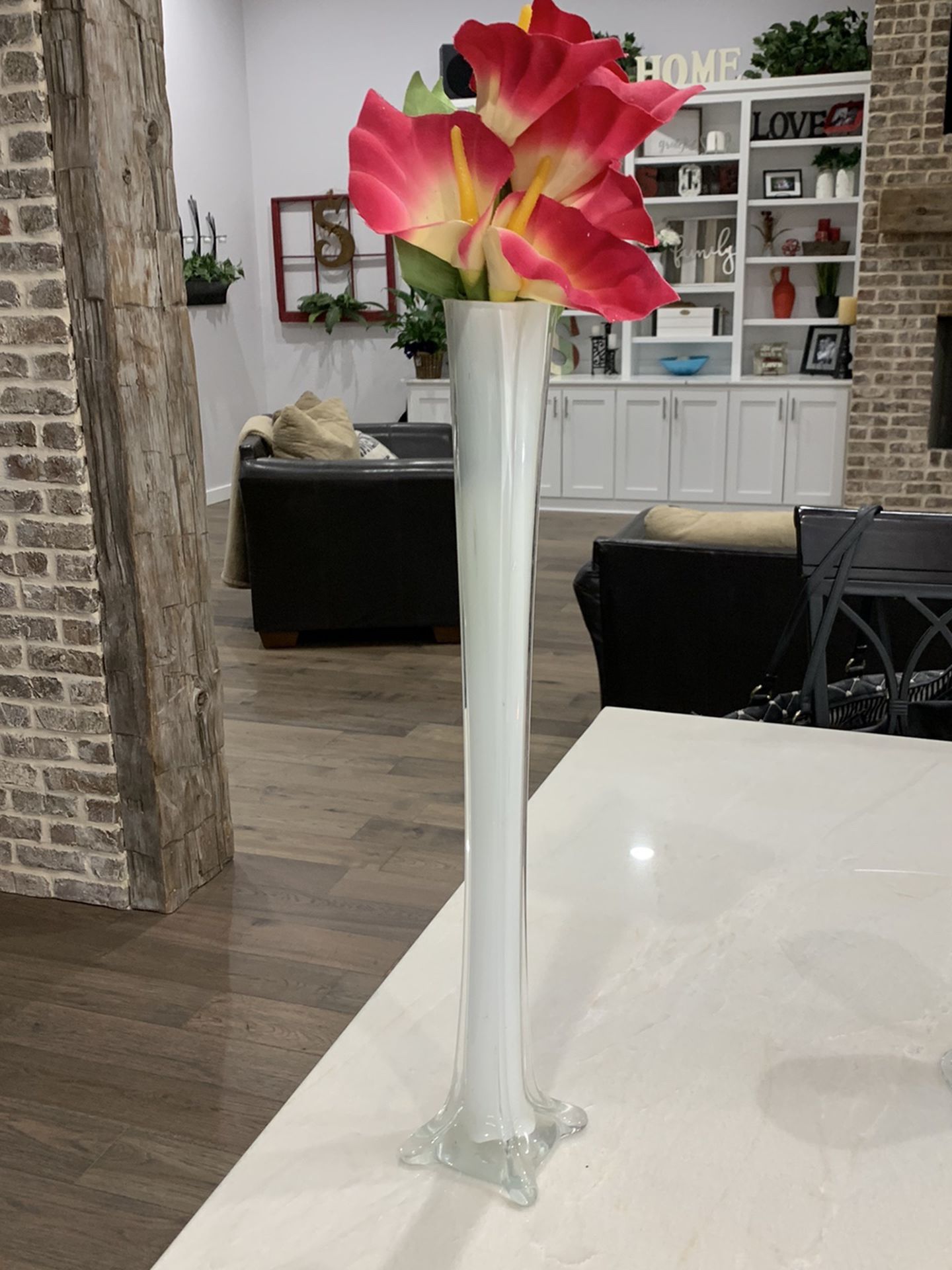 24” Tall Vase With Flowers
