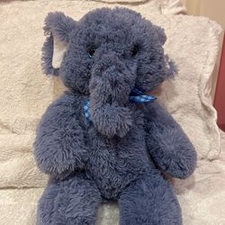 Blue Plush Elephant