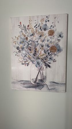 Textured Floral Canvas Art