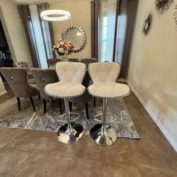 🔥 Modern Shell Bar Stools – Brand New! 🔥 ✨ White, Adjustable, 360° Swivel – $69 Each ✨