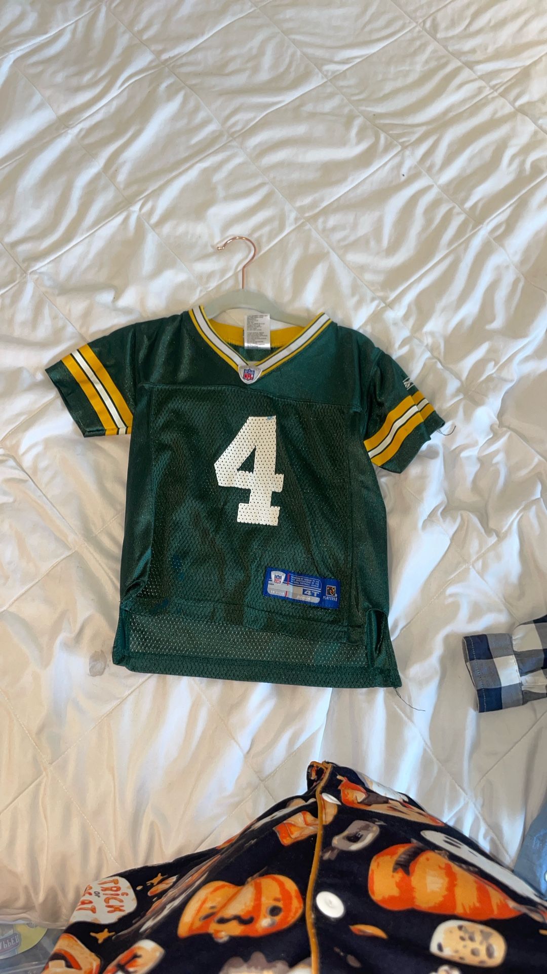 Reebok Brett Favre, Number Four.  Size 4T. Real Nfl Jersey