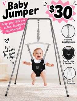 Baby Jumper with Freestanding Metal Frame