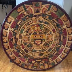 Wooden Aztec Calendar