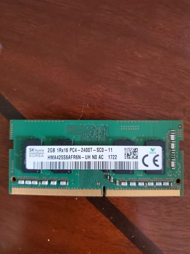 Ram 2GB. Pc4 DDR4-2400T labtop memory