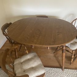 Wooden Table With 4 Chairs 