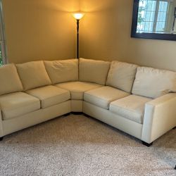 Pottery Barn Buchanan Square Arm 3 -Piece L-Shaped Curved Wedge Sectional (100”) 