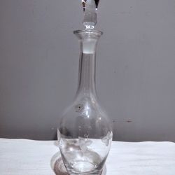 Vintage Hand Blown Decanter By Toscany