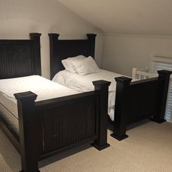 One Twin Size Wooden Bed Frame