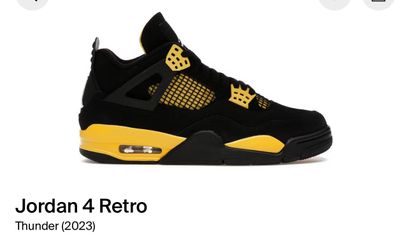 Jordan Retro 4 thunder size 10