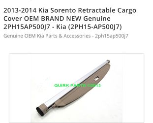 2013-2014 Kia Sorento Retractable Cargo Cover OEM