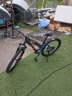 Kids 24 inch Mountain Bike Blue and Orange
