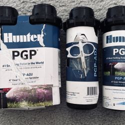 Hunter Industries PGP Gear-Drive Rotorary Sprinkler with 3 GPM Nozzle I Have 16 Sprinklers (Only 4 In Pic But I Do Have 16) New $10/Each Or $130 For A