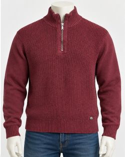 Weatherproof Vintage Men's Holiday Sweater 1/4 Zip Cotton M