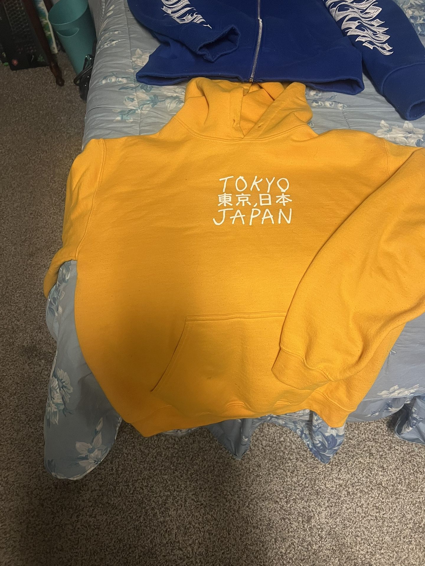 Tokyo Japan Yellow Hoodie Small