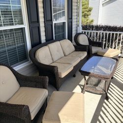 6 Pc Heavy Duty Wicker Set