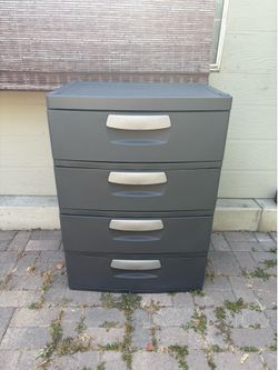 Sterilite 4 drawer gray plastic storage