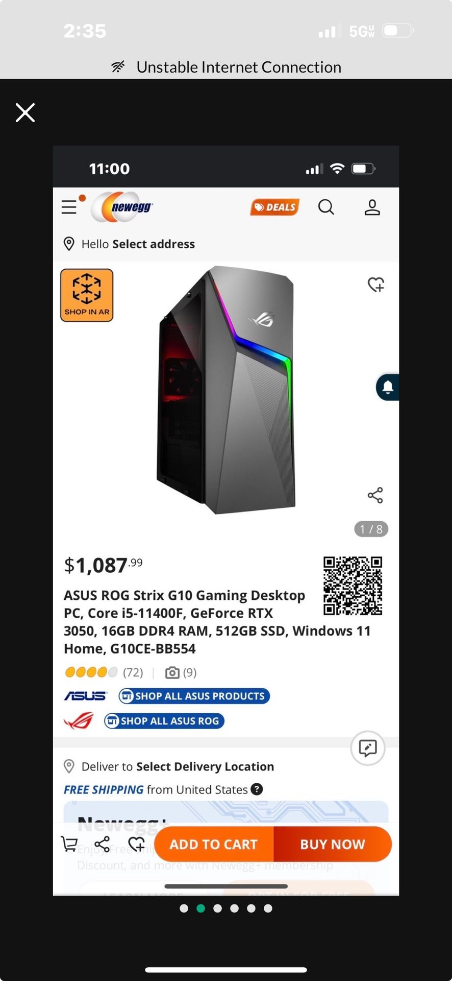 ASUS ROG Strix G10 Gaming Pc