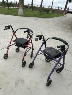 Rollator walkers w/ chair. Walkers