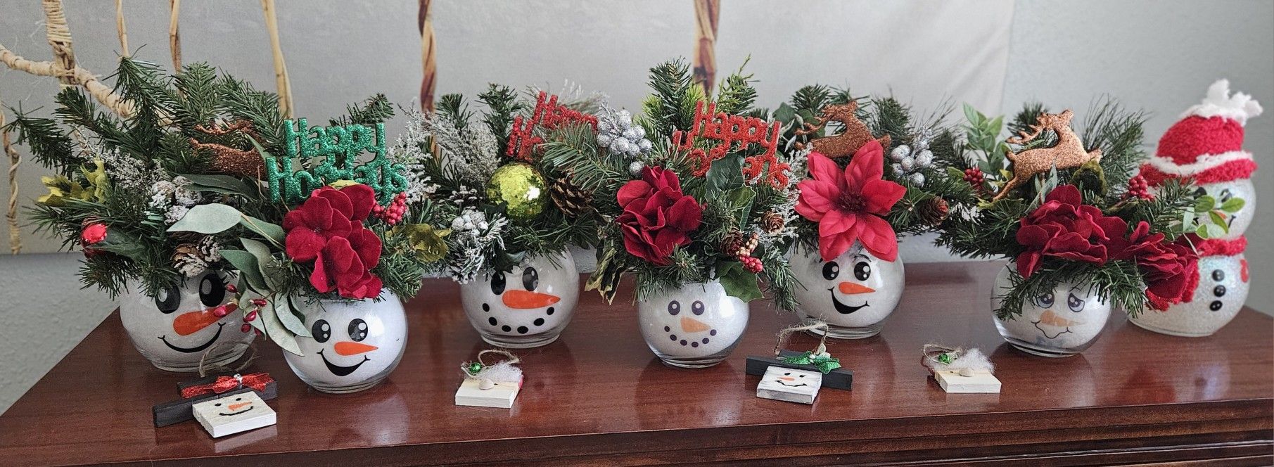 Snowman Floral Arrangements 