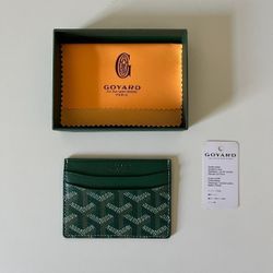 Green Goyard  Cardholder Wallet 
