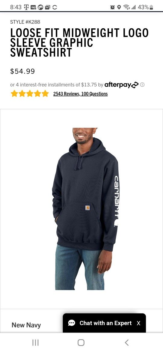 Carharrt MENS HOODIE SIZE SMALL