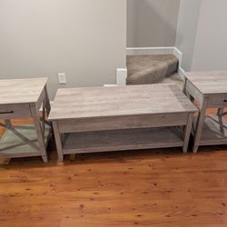 3 Piece Living Room Table Set