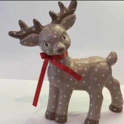 Reindeer, Vintage Kimple Ceramic Christmas Figurine Hand Painted, Vintage