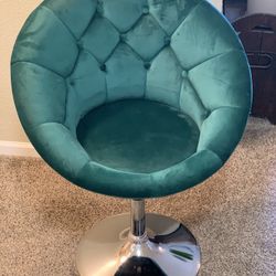 Velvet Green Vanity Chair 