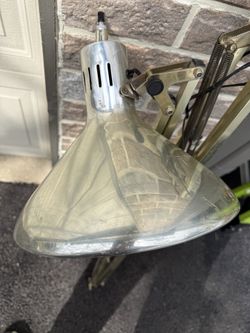 Vintage Industrial Drafting Floor Lamp Adjustable Task Light Working No Base