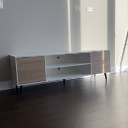 White And Wood TV Stand