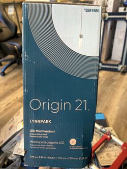 Lynnpark 1-Light Brushed nickel Modern/ contemporary Acrylic Cylinder LED Mini Hanging