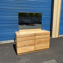 Mid Century Modern Solid Birch 8 Drawer “Stardust” dresser By Franklin Furniture