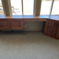 Solid Wood Desk With Storage