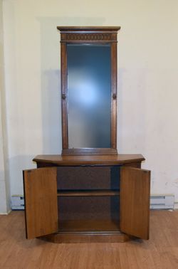Cabinet and Mirror
