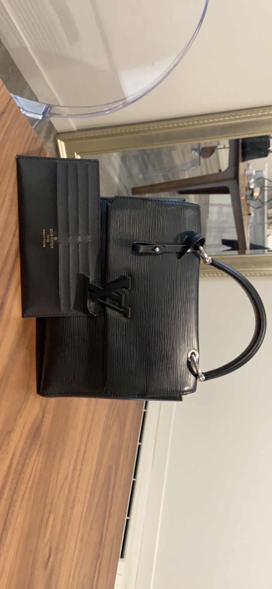 Louis Vuitton black Epi leather handbag