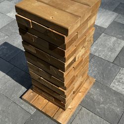 Giant Jenga Patio Game, Solid Pine Wood 