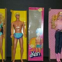 Vintage Barbies Lot- 1978 Ken and  Barbie / 1981 Fashion Jeans Barbie in Boxes